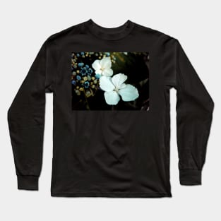 White Hydrangea Long Sleeve T-Shirt